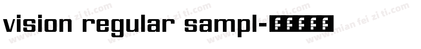 vision regular sampl字体转换